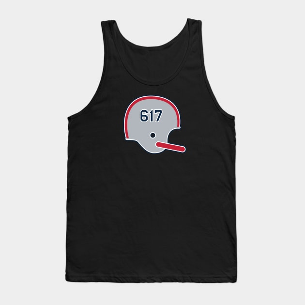 New England Patriots 617 Helmet Tank Top by Rad Love